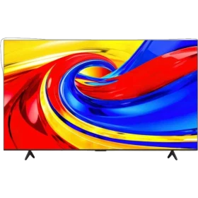 TCL 75P79L Ultra HD 4K LED televizyon; genel renkli kavisli renkli ekran tasarımı, vitrinde ön görünüm