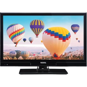 Vestel 20HA5100 HD Ready LED TV, siyah çerçeveli televizyon ekranında renkli balonlar görüntüleniyor