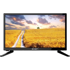 Axen 20 inç uydu alıcılı HD Ready LED TV, siyah çerçeveli ve ayaklı tasarımıyla önden görünüm