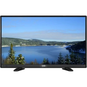 Beko B40 LB 5533 Full HD televizyon, siyah çerçeveli ekranında göl ve orman manzarası gösteriyor