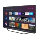 Beko B50 B 880 B Ultra HD 4K TV, siyah çerçeveli ekranında akıllı TV uygulamalarını gösteriyor