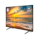 Grundig 43 GJU 7000 B Ultra HD 4K LED televizyon, siyah çerçeveli ekran ve iki ayaklı tasarım