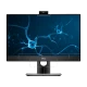 Dell OptiPlex 5480 N006O5480AIO masaüstü bilgisayar, siyah çerçeveli geniş ekran ve ayak tasarımıyla önden görünüm