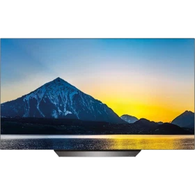 LG OLED55B8PLA Ultra HD 4K OLED televizyon; manzara ekranı ile şık tasarım, genel renk.