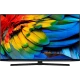 Beko B55 A 965 B Ultra HD 4K TV, siyah çerçeveli geniş ekranda renkli tüy görüntüsüyle gösteriliyor