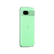 Yeşil Google Pixel 8a akıllı telefonun arka yüzü, kamera modülü ve Google logosuyla birlikte.