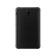 Samsung Galaxy Tab Active3 SM-T577 siyah renk tablet; dayanıklı arka kapak ve kamera görünümü önden gösterim.