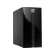 HP 460-p205nt 4XC08EA siyah masaüstü bilgisayar kasası, ön paneli ve bağlantı noktalarıyla