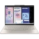 Lenovo Yoga 7 83JQ0091TR 2'si 1 arada bej laptop, açık ekranda önden görünüm