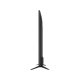 LG 75UN71006LC Ultra HD 4K LED Televizyonun ince siyah yan görünümü ve ayaklı tasarımı