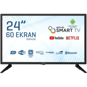 Onvo OV24150 HD Ready LED televizyon, siyah çerçeveli 24 inç ekran ve ayaklı tasarım