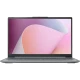 Gri Lenovo IdeaPad Slim 3 82XM00PVTX002 iş ve ofis laptopu, önden açık konumda ana vitrin görünümü