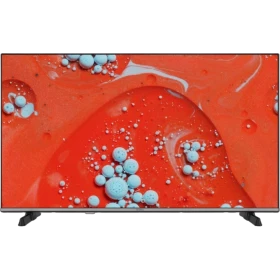 Vestel 50UA9630 Ultra HD 4K LED televizyon, ince siyah çerçeveli ekranında kırmızı içerik gösteriyor