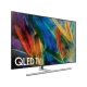 Samsung 75Q7F Ultra HD 4K QLED TV ekranında renkli görüntüler, genel siyah tasarım.