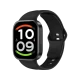 Xiaomi Redmi Watch 6 Active siyah akıllı saat, renkli ekranı ve ayarlanabilir silikon kordonuyla önden görünüm