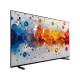 Vestel 70QG9840 Ultra HD 4K QLED televizyon, siyah ince çerçevesinde renkli soyut görüntü gösteriyor