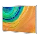 Huawei MatePad Pro gri renkli öğrenci tableti, renkli ekran görüntüsüyle önden görünüm.