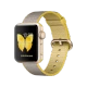 Apple Watch Series 2 38 mm altın alüminyum kasalı, sarı ve açık gri naylon örgü kordonlu akıllı saat