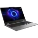 Lenovo LOQ 15IRX10 83JE00EQTR-40 gri oyuncu laptop, açık ekranlı ve RGB aydınlatmalı klavyeli önü görünüm