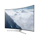 Samsung 49KS9090 Ultra HD 4K LED televizyon ekranda dağ manzarası, genel renkli ince tasarım