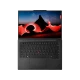 Lenovo ThinkPad X1 Carbon 13 21NS004MTX siyah ultrabook laptop, açık ekranda önden görünüm