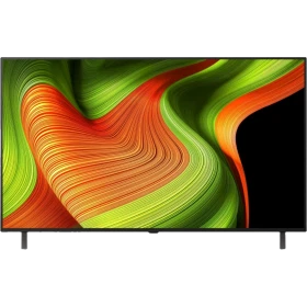 LG OLED55B56LA Ultra HD 4K OLED televizyonun vitrin görünümü; canlı renkli soyut arka plan ekranı.