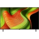 LG OLED55B56LA Ultra HD 4K OLED televizyonun vitrin görünümü; canlı renkli soyut arka plan ekranı.