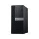 Dell OptiPlex 5060 siyah masaüstü bilgisayar kasasının ön ve yan panel görünümü