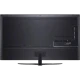 LG 55QNED866QA Ultra HD 4K QNED televizyonun arka bağlantı bölümü ve stand montaj detayları, genel renk.