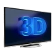 Sunny Plazma Siyah Full HD 51 inç televizyon, ekranda mavi 3D yazısı ve masaüstü standı
