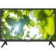 Axen AX24LEDE09 HD Ready HD TV, siyah çerçeveli LED televizyon ve ekranda yeşil yaprak görüntüsü