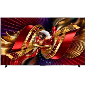 TCL 98C8L Ultra HD 4K LED televizyon ekranında renkli soyut tasarım, genel renk görünümü