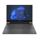 HP Victus Gaming 15-fa1082nt B03C7EA koyu gri oyuncu laptop, açık ekran ve klavye görünümü