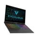 Casper Excalibur G915.240H-DF60R-C siyah oyuncu laptop; RGB klavye ışıkları ve Excalibur ekran görünümü