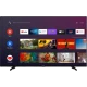 Vestel 58UA9740 Ultra HD 4K LED TV, siyah çerçeveli ekranında akıllı TV uygulamaları ve içerikler gösteriliyor