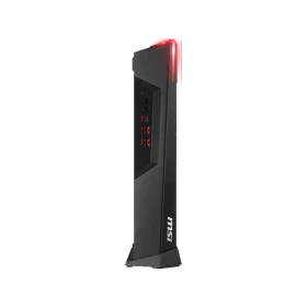 MSI MPG Trident 3 10SI-016EU siyah masaüstü bilgisayar, RGB aydınlatmalı ince kasa görünümü
