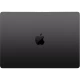 Apple MacBook Pro M5 Pro 16.2 inç siyah laptop, kapalı kapak tasarımı ve ortada Apple logosu ile