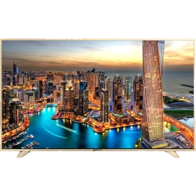 Sunny SN86LED88-G Ultra HD 4K TV, şehir manzarası gösteren geniş ekranlı televizyon