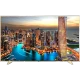 Sunny SN86LED88-G Ultra HD 4K TV, şehir manzarası gösteren geniş ekranlı televizyon