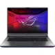 Asus ROG Strix G18 G815JMR-S9035 siyah oyuncu laptop, RGB ışıklı oyun ekranı açık.