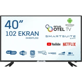 Onvo OV40HTL250 Full HD LED televizyon, siyah çerçeveli 40 inç ekran ve ayaklı tasarım