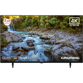 Grundig 50 GJO 9100 Ultra HD 4K LED televizyon, doğa manzarası gösteren ekranıyla önden görünüm