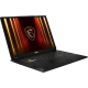 MSI Stealth 18 HX AI A2XWHG-082TR siyah oyuncu laptop, açık ekran ve RGB klavye görünüyor