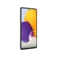Samsung Galaxy A72 siyah akıllı telefon, ince çerçeveli ekran ve delikli ön kamera tasarımıyla önden görünüm