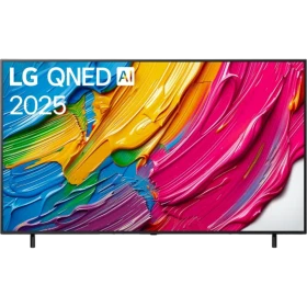 LG 75QNED80A6A Ultra HD 4K QNED televizyon, renk genel, canlı renkli ekran ve ince çerçeve görünümü