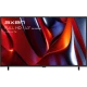 Axen AX43DIL010 43 inç Full HD LED televizyon, kırmızı ve lacivert ekran tasarımıyla önden görünüm