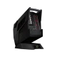 MSI AEGIS 3 9SC-234XTR siyah masaüstü bilgisayar, açılı tasarımı ve arka bağlantı noktalarıyla
