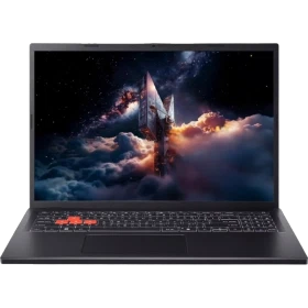 Siyah Acer Nitro Lite NL16-71G-5566A57 iş ve ofis laptopu, açık ekranlı önden görünüm