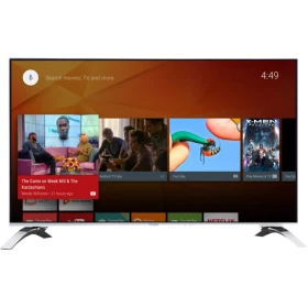 Vestel 55UB9690 Ultra HD 4K LED televizyon, ekranda akıllı TV menüsü ve içerik kutucuklarıyla.