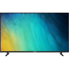 Grundig 43 GKF 6500 Full HD FHD LED televizyon, siyah çerçeveli ve renkli ekranıyla önden görünüm